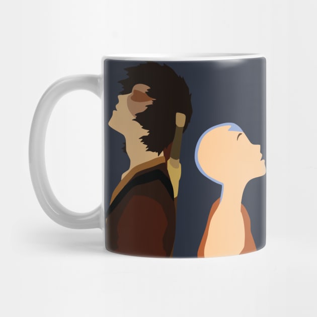 Avatar the Last Airbender Aang and Zuko Minimalist by basitkhan